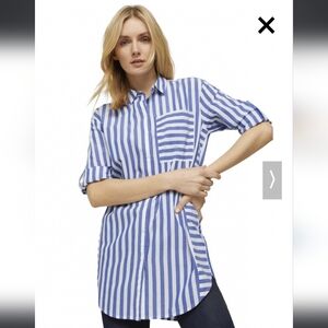 Tom Tailor Blue and White Striped Shirt Dress